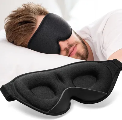Produktbild von Verbessertes 3D-geformtes atmungsaktives Schlafmaske für Damen und Herren - 100% lichtblockierende Schlafbrille - bequeme Schlafmasken