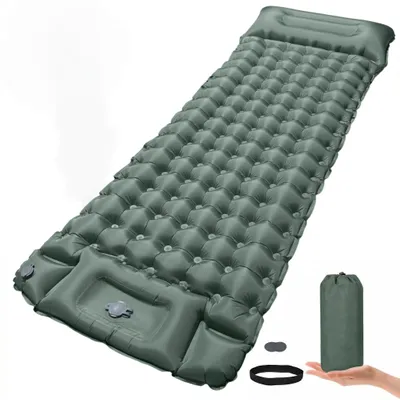 Produktbild von Aufblasbare Isomatte, mit Kissen und Fußpumpe, ultraleicht, kompakt, für Camping