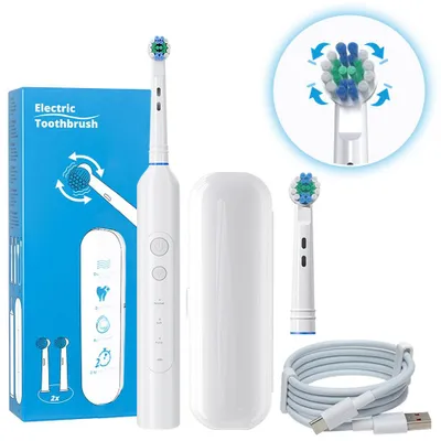 Produktbild von Rotierende elektrische Zahnbürste mit Reiseetui | Perfektes Weihnachtsgeschenk