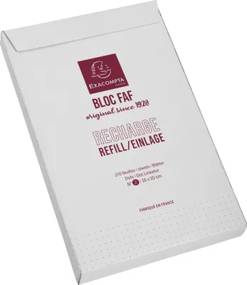 Produktbild von Exacompta Einlage für Block FAF Nr. 2 16x10cm 170 Blätter Dots 12522E