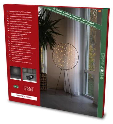 LED-Silhouett Ring, schwarz, 160 bernsteinfarbene LEDs, 3,6W, inkl. Dimmer