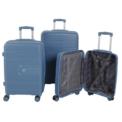 Produktbild von Reisekoffer Trolley Gepäck Set 3 tlg. Travel Rollkoffer Handgepäck blau