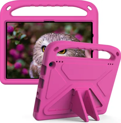 Produktbild von Hülle für Amazon Fire HD 10 / Fire HD 10 Plus 2021, Leichte Stoßfeste Eva Kinder Schutzhülle mit Griff und Faltbarem Ständer Rosa