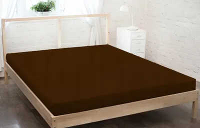 Obrázek produktu pro Prostěradlo s gumou KZ, rozměr 90x200 cm, barva hnědá