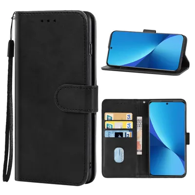 Productafbeelding van König Design hoesje, compatibel met Xiaomi 12 Pro, kunstleren telefoonhoesje - telefoonhoesje, zwart