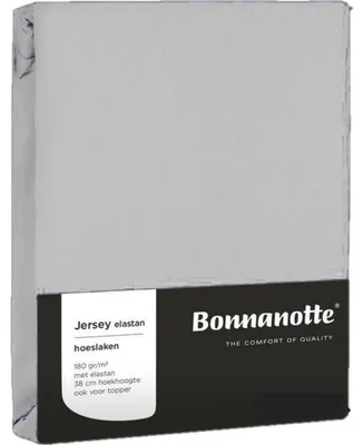 Produktbild von Bonnanotte Spannbetttuch Jersey hellgrau 90x200cm