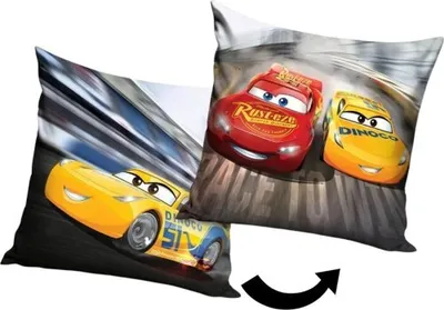 Image de Taie d'oreiller Cars Lightning McQueen et Cruz Ramirez 40x40 cm