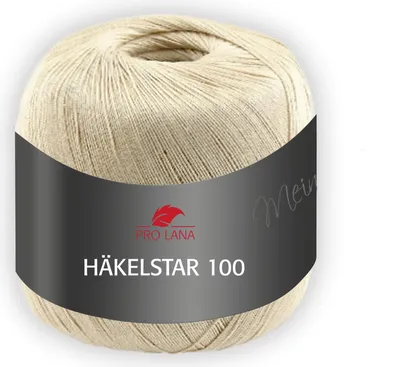 Produktbild von Pro Lana Häkelstar 100,100g,100% Baumwolle,Filethäkelgarn,566m LL, NS 1,5-2 mm 03 sand