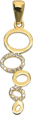 Produktbild von Ketten Anhänger echt Gold 333 (8 kt) mit Zirkonia
