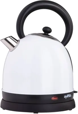 Produktbild von Grafner Retro Wasserkocher 2200 Watt, 1,8 Liter, Edelstahl-Korpus, Wunschfarbe, entnehmbarer Kalkfilter, kabellos, Überhitzungsschutz, BPA-Frei, Cool-Touch, Wasserstandsanzeige (Weiß)
