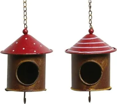 Productafbeelding van Vogelhuis voederstation - Metaal met decoratief design
