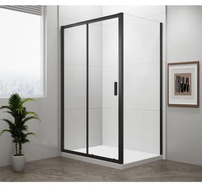 Immagine prodotto di Cabina doccia rettangolare EASY BLACK 1300x800mm variante L/R