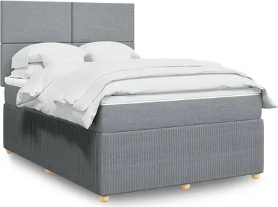 Produktbild von Maison Exclusive - Boxspringbett mit Matratze Hellgrau 160x200 cm Stoff