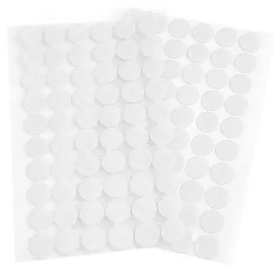 60 Klettpunkte, Klettband-Punkte, Klebepunkte, 15mm weiß
