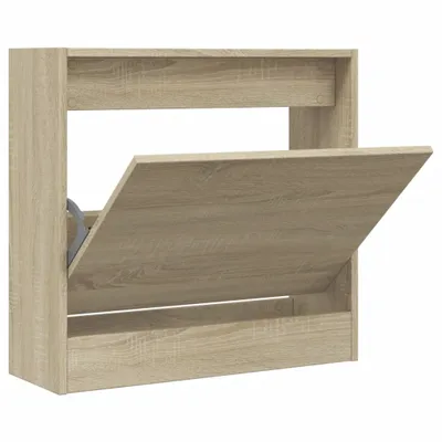 Produktbild von vidaXL Schuhregal Sonoma-Eiche 60x21x57 cm Holzwerkstoff
