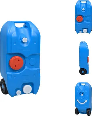Image de vidaXL Réservoir d'eau de camping avec roulettes 40 L Bleu - Camping & Randonnée