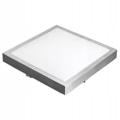 Zdjęcie produktu dla Oświetlenie sufitowe MasterLED, 2 x E27, IP44, kwadratowe, srebrne, 27 cm, do łazienki i przedpokoju