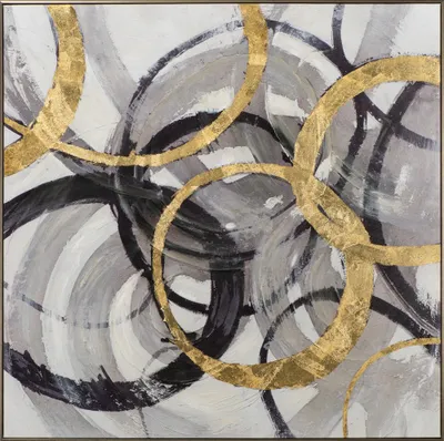 Produktbild von ArtUniverse Leinwandbild Golden Olympic 100 x 100 cm