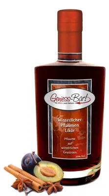 Produktbild von Winterlicher Pflaumen Likör 0,5L aromatisch saftig & lecker 20% Vol.