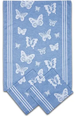 Obrázok produktu pre Extra absorpčná osuška 50x70 cm Motýliky modrá 3 ks