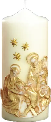 Produktbild von Weihnachtskerze "Krippe" Elfenbein 170 x Ø 70 mm