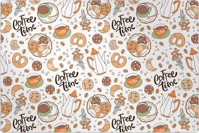 Produktbild von Küchenmatte 150x225 cm Vinylmatte Bodenmatte Dekoration - Kaffee Tasse Blumen