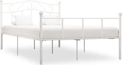 Zdjęcie produktu dla Rama łóżka, biała, metalowa, 120 x 200 cm
