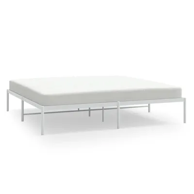 Zdjęcie produktu dla vidaXL Rama łóżka metalowa biała 183x213 cm