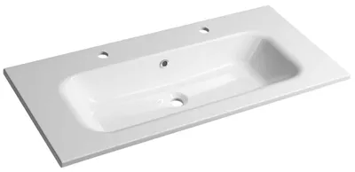 Produktbild von Sapho SIDRA Gussmarmor-Doppelwaschtisch 101x46cm, Weiß