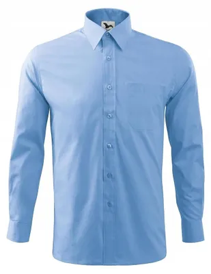 Image de Malfini - Chemise pour homme, manches longues PP11459 (M) (bleu)