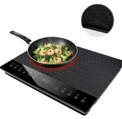 Induktionsmatte, Silikon, 52x78 cm, hitzebeständig bis 240 °C, Antirutsch