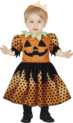 Immagine prodotto di Fiestas Guirca - Abito costume da zucca "Pretty" per bambino FG883 (92) (Arancione/Nero)