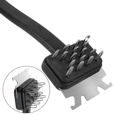 Produktbild von Grillreinigungsbürste 304 Edelstahl, Silikongriff, Hochtemperatur, Tiefenreinigung für Grill & BBQ, Langlebig