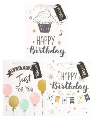 Image de Sac cadeau Party 18 x 23 x 10 cm, assortiment STRIGO