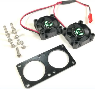 Produktbild von Absima Doppellüfter 30mm 8000 RPM mit Aluminium Halteplatte