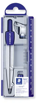 Produktbild von STAEDTLER Noris 550 Schulzirkel mit Bleieinsatz, Universaladapter und Minendose