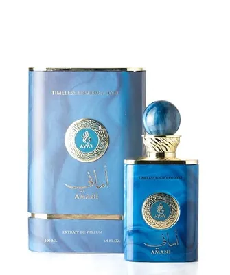 A perfume bottle and its box are displayed against a white background.