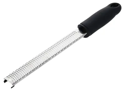 Produktbild von Reibe Käsereibe Zitronenreibe Ingwerreibe - Edelstahl - Rutschfester Griff - 32,5 cm - Für Käse, Zitrusfrüchte und Ingwer