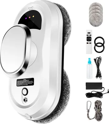 Produktbild von Fensterputzroboter 80W Fenstersauger, 2800Pa, Fensterputzer, Mit USV-Stromausfallschutz