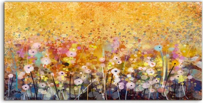Produktbild von Coloray Canvas 140x70  Wandbild Leinwand Bilder Foto Bild Natur landschaft Blume wiese