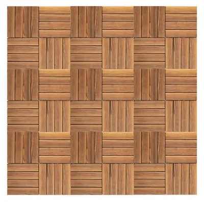 Obrázek produktu pro Dřevěné terasové dlaždice – Klikací podlahové dlaždice – 36 kusů – 30,48 x 30,48 cm – tloušťka 8,66 mm – masivní dřevo – protiskluzové – hnědé