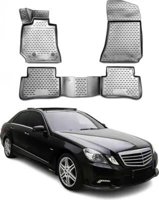 Produktbild von OMAC Gummimatten Fußmatten für Mercedes W212 2013-2016 TPE Automatten Grau 4x