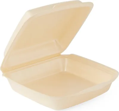 Produktbild von 200 Gourmet-Box / Menübox XPS 230 x 225 x 75 mm beige – ungeteilt, laminiert