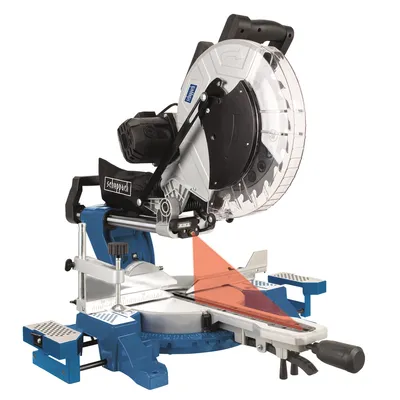Image de Scheppach Scie à onglets HM140L Scie à onglets avec laser & LED | Hauteur de coupe 105 mm | Largeur de coupe 330 mm | 230V 2000W | 2ème lame de scie incluse