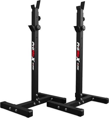 Produktbild von : Langhantelablage bis 180kg belastbar I Squat-Rack für Langhanteltraining I Hantel-Ablage für dein effektives Muskeltraining I Kniebeugenständer, inkl. E-Book