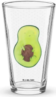 Produktbild von Mr. & Mrs. Panda Tumbler Avocado Kern - Transparent - Geschenk, Pflanze, glücklich, Avokado, Longdrinkglas, Glas, Bierglas, Rührglas, Lächeln, Cocktailglas