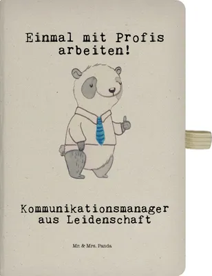 Produktbild von Mr. & Mrs. Panda Notizbuch A5 Kommunikationsmanager Leidenschaft - Transparent - Geschenk, Lustig, Spruch, Journal, Tagebuch, Adressbuch, Schreibbuch, Notizheft, Studium