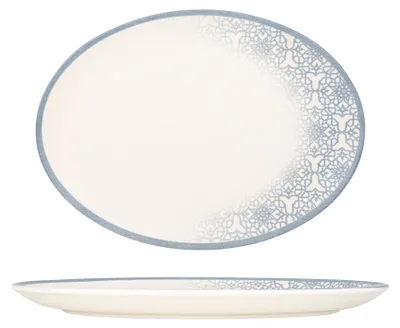 Image de Plat de service Kütahya Porselen - Casa Blue - Porcelaine - 27 x 16 cm