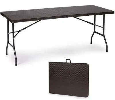 Produktbild von Tagesartikel- Gartentisch Faltbar 180 x 75 cm - Campingtisch - Buffettisch - Klapptisch - Kunststofftisch - Stahlrahmen