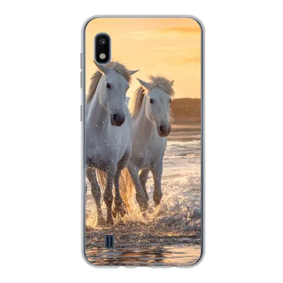 Produktbild von MuchoWow® Handyhülle Schutzhülle Hülle für Samsung Galaxy A10 Pferde - Wasser - Strand - Tiere Silikon Softcase Handy Hülle - Schutzhülle